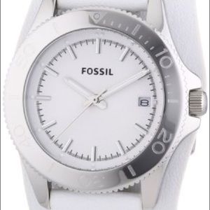 FOSSIL RETRO WHITE LEATHER LADIES WATCH